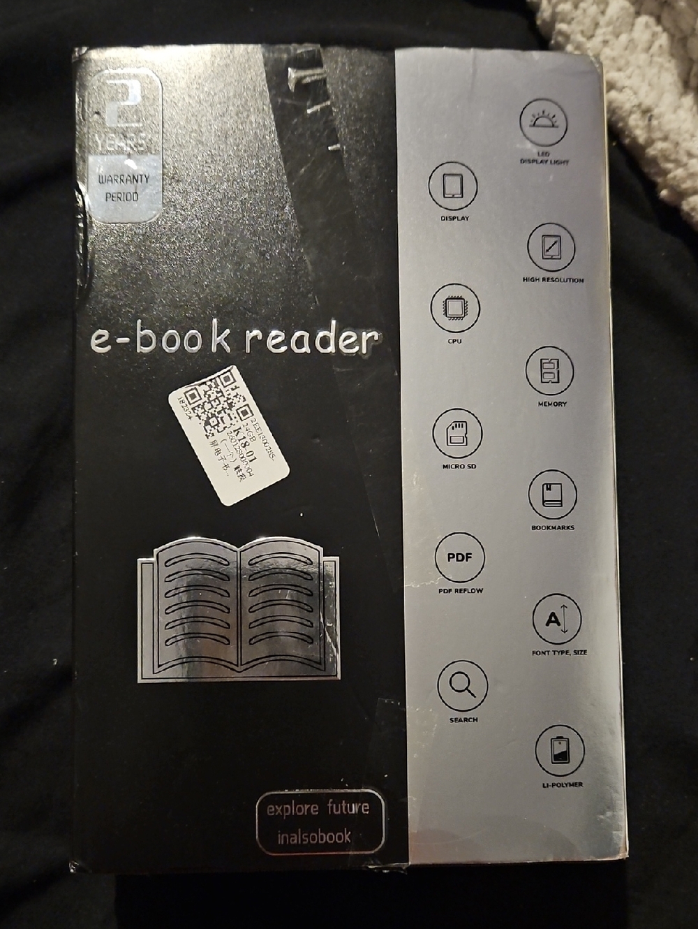 Black e-book reader - Portable E-Book Reader